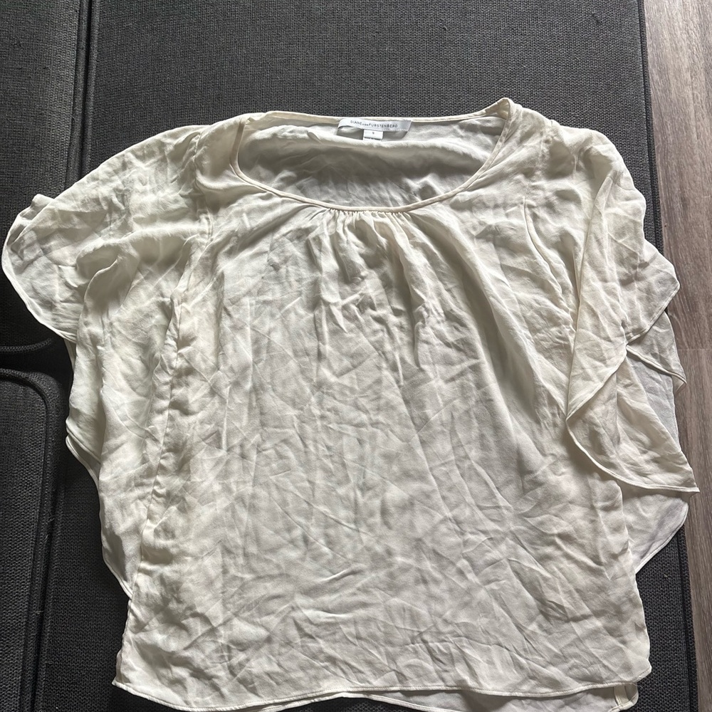 Diane Von Furstenberg Cream Blouse